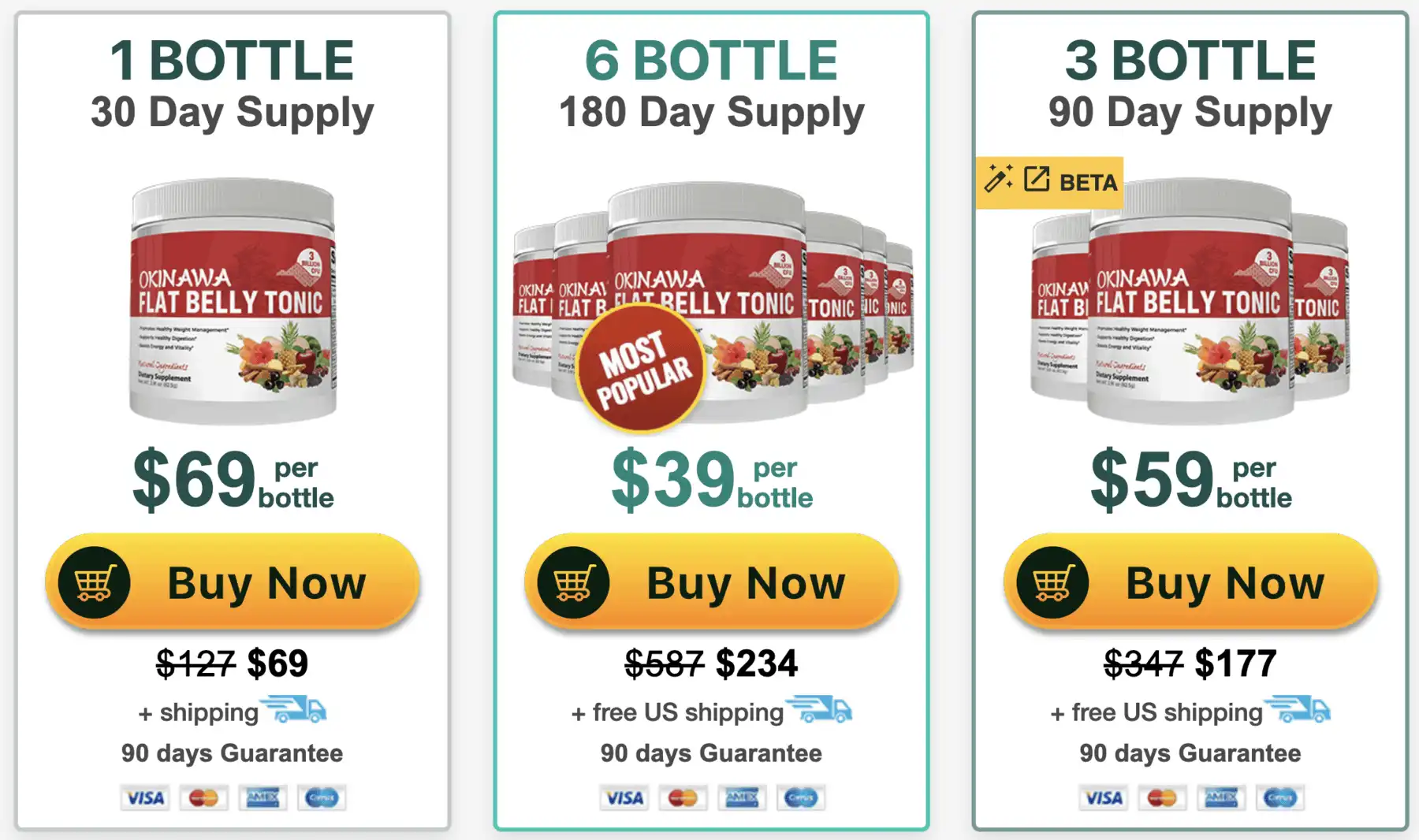okinawa flat belly tonic pricing list